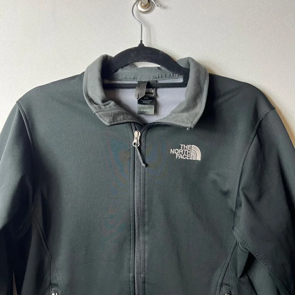 The north face windstopper black zip up jacket men's size medium‎